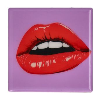 Gift Company Love Tiles Untersetzer Motiv: Lippen lila 