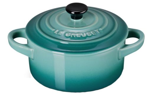 Le Creuset Mini-Cocotte 10 Cm Bleu Riviera Aus Steinzeug Poterie 