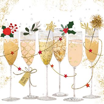 Paperproducts Design Servietten 25x25 cm Champagne glasses 