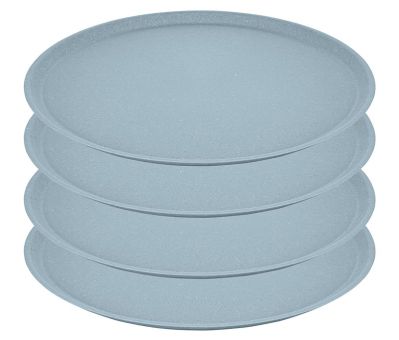 Koziol Großer Teller 255 mm Connect Plate 255mm 4er-Set nature flower blue 