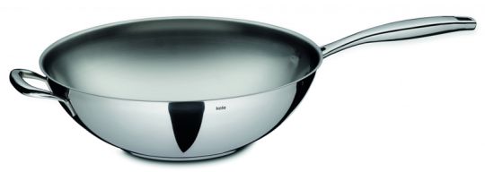 Kela Wok Flavoria Edelstahl 18/10 silber glänzend 9,5 cm Ø 32 cm 5 L 