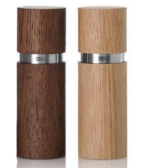 AdHoc Set Pfeffer-und Salzmühle Textura dark hell&dunkel H 15 cm 