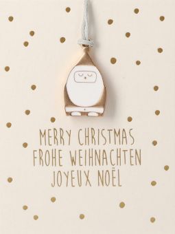 Räder Mini-Ornamnet Karte Weihnachtsmann 2,3x1,5cm 