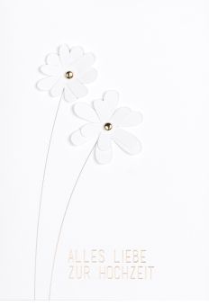 Räder 3D Blumenkarte Alles Liebe zur Hochzeit 