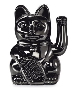 Donkey Winkekatze Shiny Lucky Cat Schwarz 
