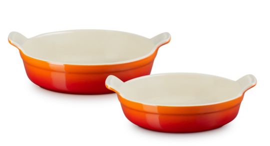 Le Creuset Auflaufformen-Set Rund Tradition 20/24 cm Ofenrot 