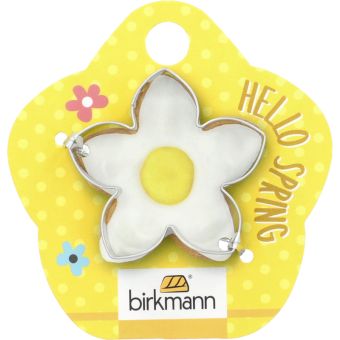 Birkmann Ausstechform Blüte 4,5 cm Edelstahl auf Cardboard 