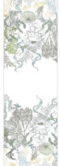 Garnier-Thiebaut Tischläufer Balade Marine Verde 50x155 Cm 50% Leinen / 50% Baumwolle Vorgewaschen 