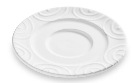 Gmundner Keramik Weiß geflammt, Unterteller Kaffee Gourmet ø 16Cm 