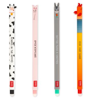 Legami 4er Set Gelstift Farm sweet farm (Tinte Löschbar) 