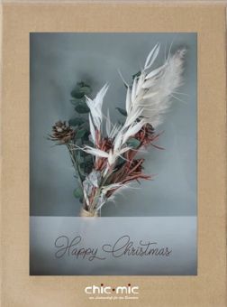 chic.mic Trockenblumen in Geschenkbox Happy Christmas 