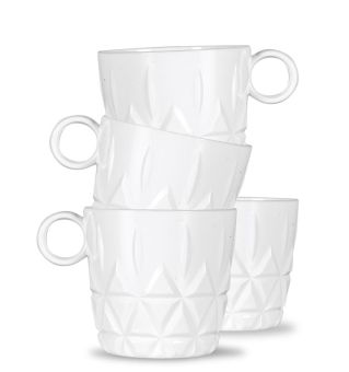 Sagaform Picnic Tasse 20 cl 4er Set weiß 