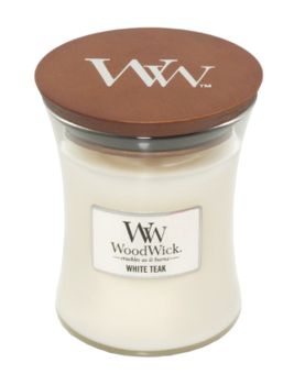 WoodWick Jar mittel White Teak 
