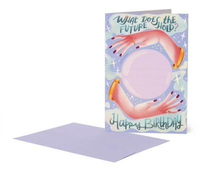 Legami Rubbellos-Glückwunschkarte Happy Birth Crystal Ball 