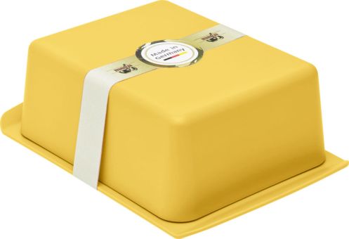 Magu Butterdose Natur-Design gelb 