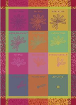 Garnier-Thiebaut Geschirrtuch Marguerite Effeuille 56x78 Cm 100% Gekämmte Baumwolle 