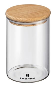 Zassenhaus Vorratsglas mit Holzdeckel 850 ml 