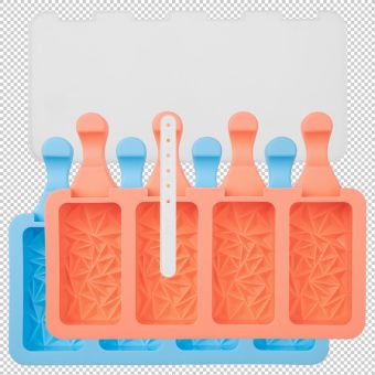 Lurch 2er-Set Popsicle IceForm Triangle aquamarine/peach 