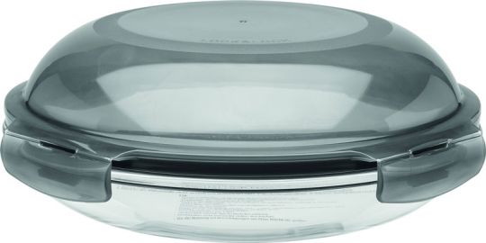 Lock & Lock Frischhaltebox Ofenglas rund Deckel grau Ø 195x75 mm 