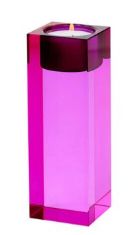 Gift Company Sari Kristallglas Teelichthalter L (H14cm) pink gs 