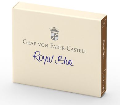 Graf von Faber-Castell Tintenpatronen Royal Blue 6x in Faltschachtel 