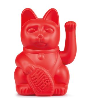 Donkey Winkekatze Lucky Cat Red 