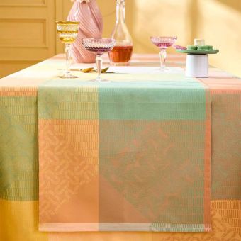 Garnier-Thiebaut Tischläufer Mille Empreintes Pastel 48x150 Cm 100% Gekämmte 