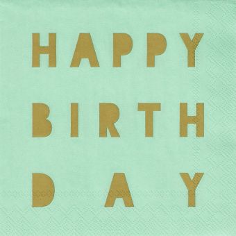 Räder Cocktailserviette 25x25cm Happy Birthday 