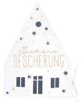 Räder Weihnachtshauskarte Schöne Bescherung 