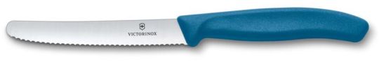 Victorinox Swiss Swiss Classic, Tomaten & Tafelmesser, 11cm, Wellen, Blau 