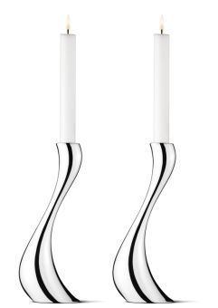 Georg Jensen Kerzenhalter 2er-Set groß Cobra 
