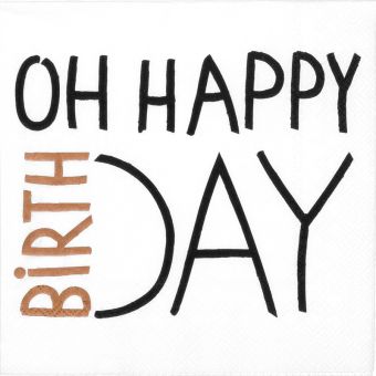 Räder Serviette 33x33 cm Oh Happy Birthday 