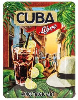 Nostalgic Art Blechschild 15x20 cm Cocktail-Time - Cuba Libre 