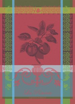 Garnier-Thiebaut Geschirrtuch Les Pommes Rouge Vif 56x78 Cm 100% Gekämmte Baumwolle 