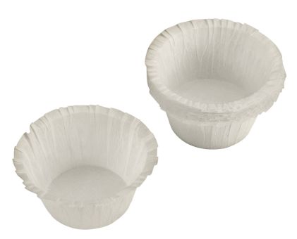 Metaltex Muffin-Backförmchen Papier 6,5 cm mit Rand 30er Set Weiss 