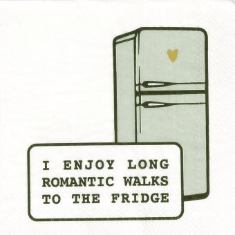 Räder Cocktailserviette 25x25cm I enjoy long walks 