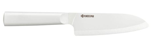 Kyocera Keramik-Santokumesser weiß 14 cm Kunststoffgriff weiß 