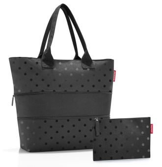 Reisenthel Shopper E1 Set 1 Glossy Dots Black 