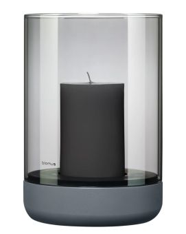 Blomus Windlicht L H 22,5 cm Calma Steel Gray/Smoke 