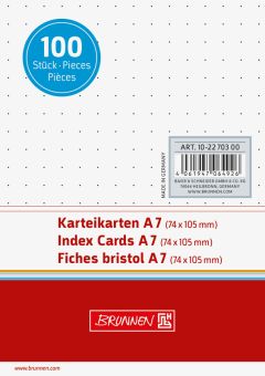 Brunnen Karteikarte A7 dot ws 100 Stk. 