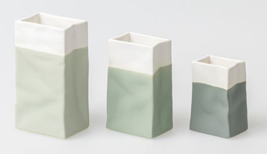Räder Vase Mini Porzellantüte Set Aus 3 Grüntöne 