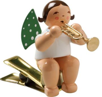 Wendt & Kühn Engel mit Trompete auf Klemme 