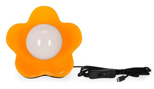 Legami LED-Tischlampe Flower-Power Shiny Orange 