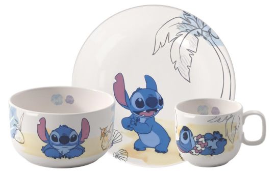 Villeroy & Boch Kindergeschirr Set 3tlg. 26,5x13,5x28cm Disney Stitch 