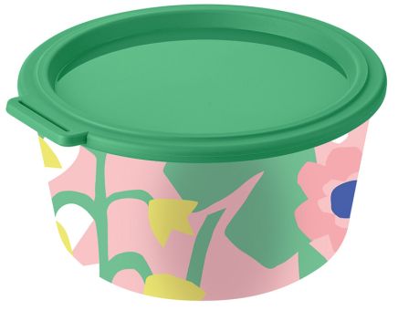 Koziol Schale 2,2l mit Deckel Nora Blooms sweet pink/mid green 