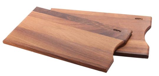 Gefu Frühstücksbrettchen ENNO, 2 Stück, Walnussholz 