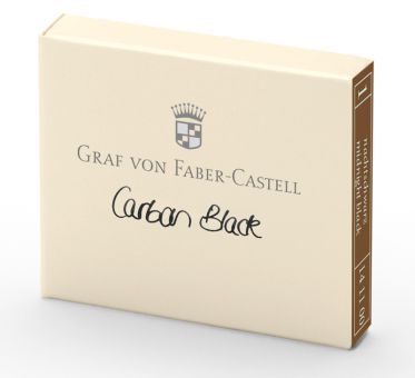 Graf von Faber-Castell Tintenpatronen Carbon Black 6x in Faltschachtel 