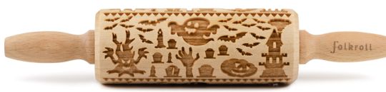 Folkroll 3D-Motiv-Teigrolle 23 cm Spooky Halloween 