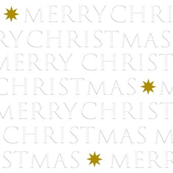 Paperproducts Design Servietten 33x33 cm Christmas Letters pearl relief 
