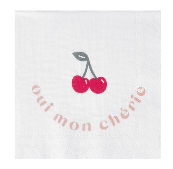 Räder Cocktailservietten 25x25cm Oui mon chérie (20Stk.) 
